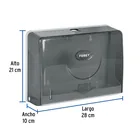 Dispensador chico para toallas de papel, humo, FOSET BASIC 3