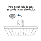 Regadera plato cuadrado 8' con brazo, satín, FOSET RIVIERA 2