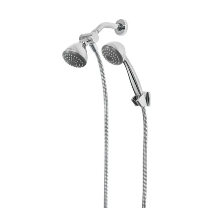 Regadera doble fija y teléfono 3-1/4', ABS, cromo, AERO