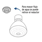Regadera redonda 3-1/4', ABS, sin brazo, cromo, AERO 2