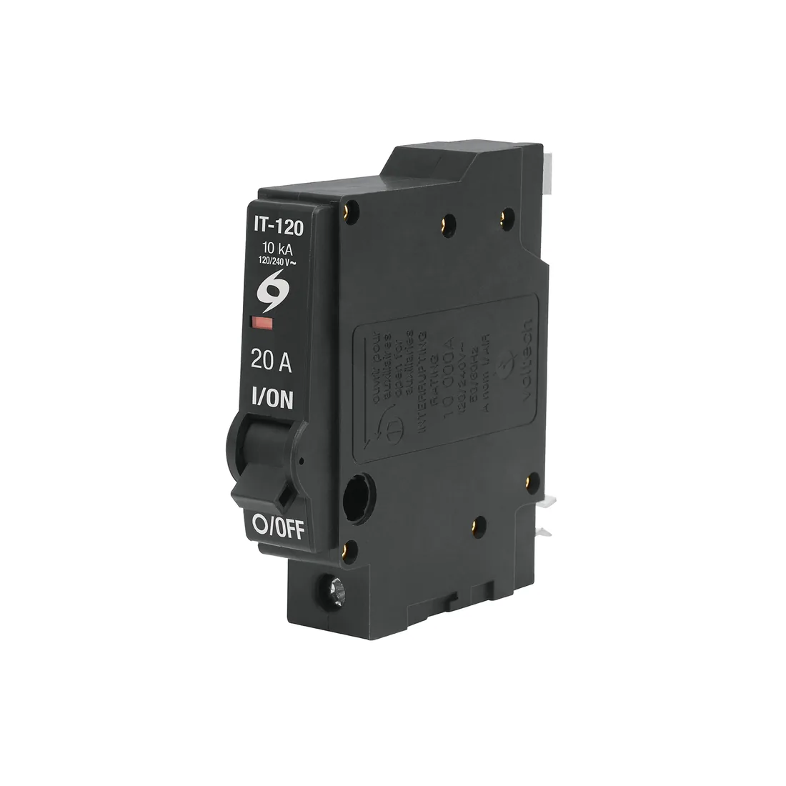 Interruptor de 1 polo 20A, enchufable, a granel, VOLTECK