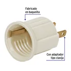 Portalámpara de baquelita, con adaptador a granel, VOLTECK 2