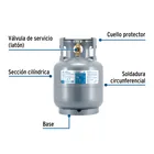 Cilindro portátil para gas LP, 4kg (9lb) FOSET 2