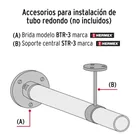 Tubo redondo para clóset,1.2 m, acero cromado, HERMEX 4