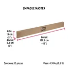 Tubo redondo para clóset,1.2 m, acero cromado, HERMEX 6