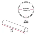Tubo redondo de 3.0 m en aluminio para closet, HERMEX 3
