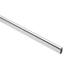 Tubo ovalado para clóset, 2.4 m, acero cromado, HERMEX 1