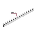 Tubo ovalado para clóset, 2.4 m, acero cromado, HERMEX 2