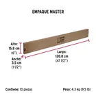 Tubo ovalado para clóset, 1.2 m, acero cromado, HERMEX 6
