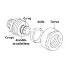 Codo 90° para PEALPE, 1/2', con rosca macho, FOSET 4