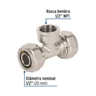 Tee para PEALPE, 1/2', con rosca hembra central, FOSET 3