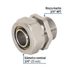 Conector para PEALPE, 3/4', con rosca macho, FOSET 3