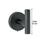 Gancho sencillo metálico acabado negro, FOSET TÚBIG 3
