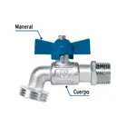 Llave esfera de latón 1/2', maneral corto, 130g, s/adaptador 2
