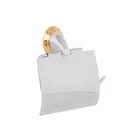 Portarrollo con cubierta, cromo-oro, FOSET AQUA 1