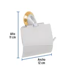 Portarrollo con cubierta, cromo-oro, FOSET AQUA 3
