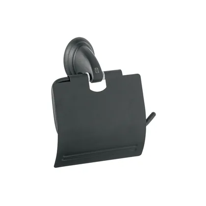 Portarrollo con cubierta, negro, FOSET AQUA