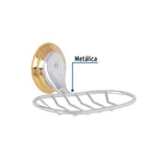 Jabonera de rejilla, cromo-oro, FOSET AQUA 2