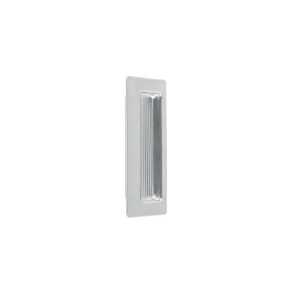 Jaladera de embutir rectangular, cromo mate, HERMEX