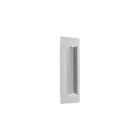 Jaladera de embutir rectangular, cromo mate, HERMEX 1