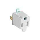 Adaptador 3 a 2, blanco, a granel, VOLTECK 1