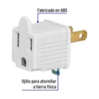 Adaptador 3 a 2, blanco, a granel, VOLTECK 2