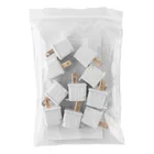 Adaptador 3 a 2, blanco, a granel, VOLTECK 4