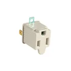 Adaptador 3 a 2, gris, a granel, VOLTECK 1