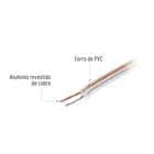 Rollo de 100 m cable polarizado transparente p/bocina 22 AWG 2