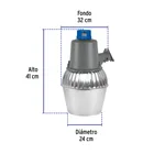 Luminario suburbano con foco LED 30W 6500K y sensor de luz 3