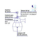 Luminario suburbano con foco LED 30W 6500K y sensor de luz 4