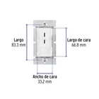Atenuador de Luz deslizable con interruptor, línea Classic 2