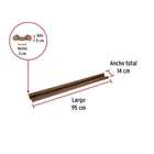 Guardapolvo con funda 95 cm, café, HERMEX 3