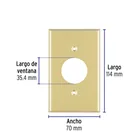 Placa para contacto redondo, de aluminio, línea Standard 2