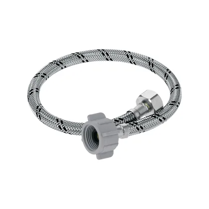 Manguera p/WC, acero inox, 1/2'x7/8', 50 cm, plástico/latón
