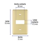 Placa 1 módulo, de aluminio, línea Económica, VOLTECK 2