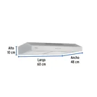 Campana extractora 60cm, empotrable, acero inoxidable, FOSET 3