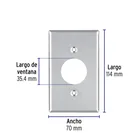Placa de Acero Inoxidable para contacto sencillo, Standard 2