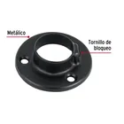 Brida para tubo redondo de clóset, negro mate, HERMEX 2