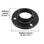 Brida para tubo redondo de clóset, negro mate, HERMEX 3