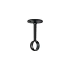 Soporte central para tubo redondo de clóset, negro mate 1