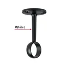 Soporte central para tubo redondo de clóset, negro mate 2