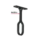 Soporte central para tubo ovalado de clóset, negro mate 2