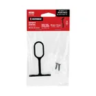 Soporte central para tubo ovalado de clóset, negro mate 5