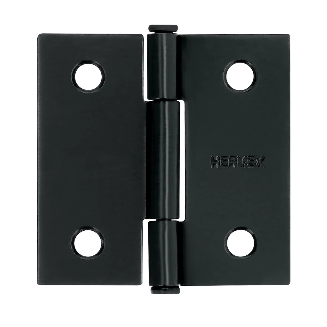 Bisagra cuadrada 2', acero negro mate, cabeza plana, HERMEX