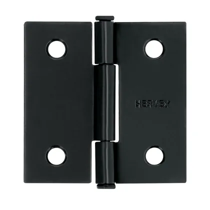 Bisagra cuadrada 2', acero negro mate, cabeza plana, HERMEX