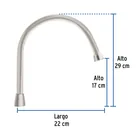 Cuello largo para mezcladora de fregadero, satín, AQUA 3