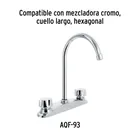 Cuello curvo para mezcladora de fregadero, cromo, AQUA 4