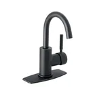 Monomando corto para lavabo, negro mate, FOSET TÚBIG 1