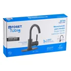 Monomando corto para lavabo, negro mate, FOSET TÚBIG 6